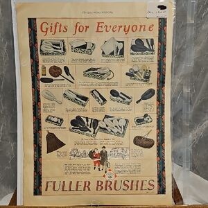 Vintage Fuller Brushes Advertisement Poster - 1925